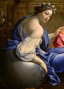 Simon Vouet Low resolution detail of the muse Urania from The Muses Urania and Calliope oil painting image
